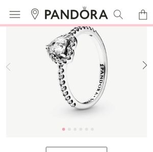 Pandora heart shaped promise ring
